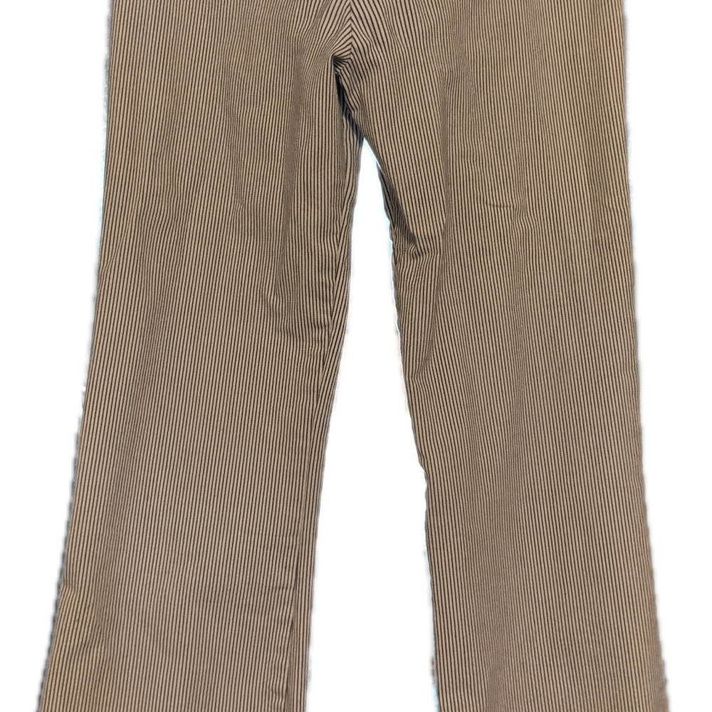 Free People Striped Tan Straight Leg Pants
